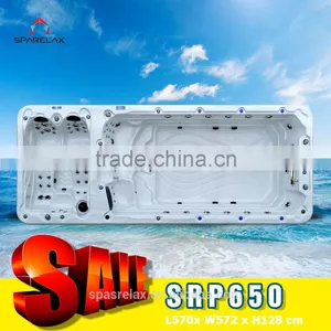 Newest Europe Luxury Big Powerful Jets TV Outdoor Spa Hot Tub Swim Spa Pool Jakuzzier Function thumbnail-1