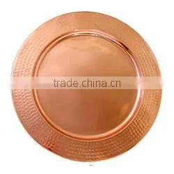 Hammered Boarder Copper Charger Plate thumbnail-4