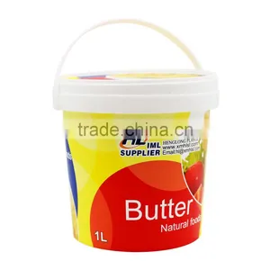 1L IML Plastic Butter Cup,Butter Box Online,Round Butter Container With Handle. thumbnail-5