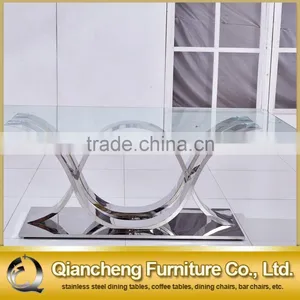 2017 Latest Stainless Steel Marble Dining Table Dining Furniture thumbnail-4