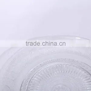 Set 7 Clear Round Flat Glass Decorative Dish Plate thumbnail-6