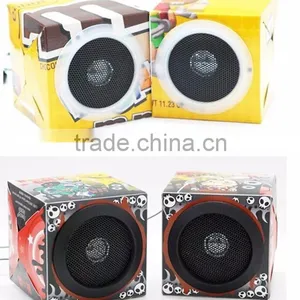 New Design Custom Full Logo Printing Foldable Cardboard Mini Speaker for Promotion Gift thumbnail-3