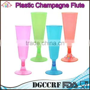NBRSC Promotional Disposable Party Plastic Champagne Goblet Flute Wine Glasses thumbnail-1