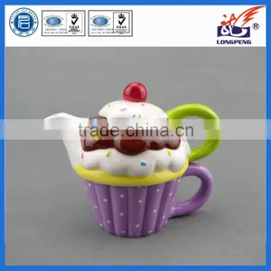Ceramic Cake Shaped Teapots Cup Set thumbnail-1