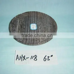 Antique Round Decorative Wooden Dinner Plate thumbnail-1