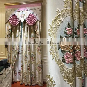 M896 Momoda Luxury Home Decorations French Full Set Curtain With Sheers and Valance Arab Curtain thumbnail-1