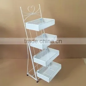 2016 Wholesale Pop-up White Metal Cosmetic Display Shelf thumbnail-1