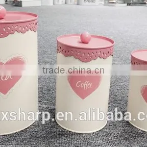 Set of 3 Heart Shape Canister thumbnail-1