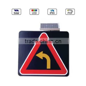Waterproof IP65 Solar Powered(Charging) Traffic LED & Optical Fiber Sign Light (Left Turn Sign) thumbnail-1