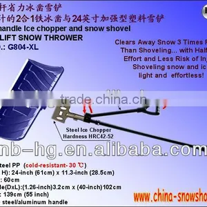 Plastic Snow Shovel Pusher With Ice Chopper thumbnail-6