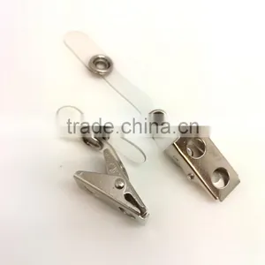 Badge Clip With PVC Tab, Stamping Steel Metal Badge Clip With Vinyal Tab, thumbnail-3