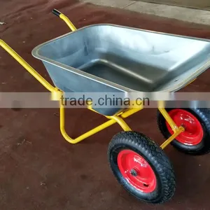 China Wholesale Construction Wheelbarrow Two Wheels Wheelbarrow thumbnail-1