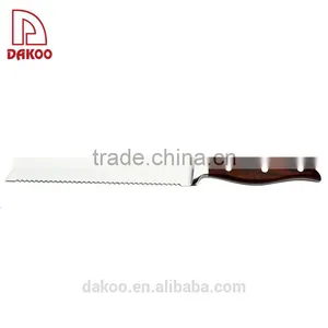 High Quatity Red Color 8" Bread Knife With Pakka Wood Handle thumbnail-3