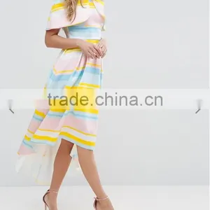 OEM Service Supply Type And Evening / Formal Dresses Type Elegant Evening Dress/ Print Off-shoulder Dress thumbnail-4