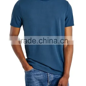 Blue Long Sleeve Classic Fit Turtle Neck T-Shirt for Male 2015 New Arrival t Shirts thumbnail-5