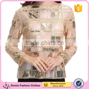 Sequin Gold 2017 Latest Fashion Design Top For Woman thumbnail-1