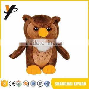 Kids Soft Stuffed Owl Toy Brown Standing OEM Plush Owl thumbnail-1