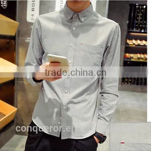 New Design Made to Measure Cotton Casual Slim Men Shirt BSB012 thumbnail-1