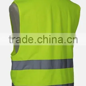 High Visibility Construction Yellow Safety Warning Vest thumbnail-2