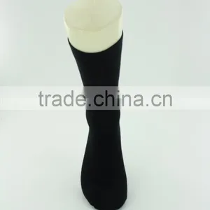 Black Cotton Socks Men Crew Dress Socks thumbnail-1