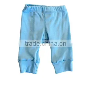 Wholesale Newest Baby Plain Green Infant Soft Cotton Leggings Kids Harem Pants thumbnail-2