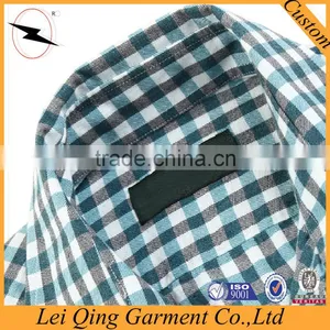 Korean Fashion Green Plaid Men Style Shirts thumbnail-3