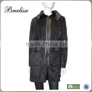 2014-2015 New Design Lady Sherpa Faux Fur Coat thumbnail-1