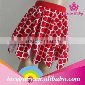 Saint Patrick's Day Red Quatrefoil Asymmetrical Baby Short Skirt thumbnail-1