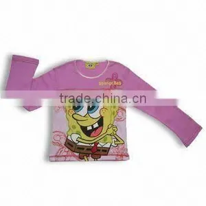 Children's T-shirt With Long Sleeves and Cartoon Print, Made of 100% Cotton thumbnail-1