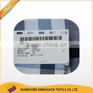 100% Yarn Dyed 50*50 Grid Printing Mercerized Cotton Fabric thumbnail-1