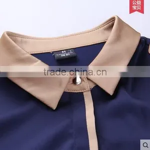 Custom High Quality Short Sleeve Latest Beautiful Blouse Styles Formal Shirt Blouse Pattern thumbnail-3