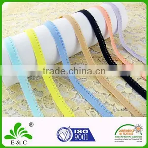 Custom Color Good Stretch Nylon Lycra/spandex Knitted Picot Elastic Lace Trim thumbnail-1