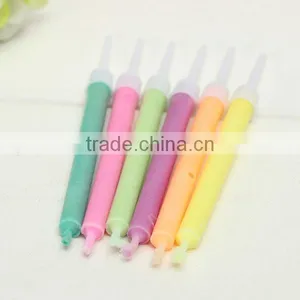 6pcs Birthday Cake Candles Assorted Colored Flames Safe Taper Chime Party Decor thumbnail-2