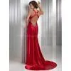 High Quality Light Satin Material Beaded Lady Formal Evenig Dress Custom Made thumbnail-2