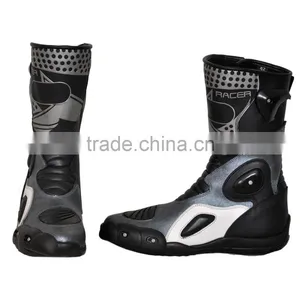 TOP BRAND RED LEATHER MOTORCYCLE BOOT thumbnail-2