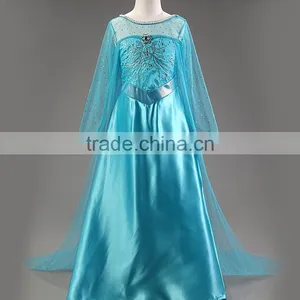 (Hot Sell) Frozen Girl Dress Mullet Dress for Chirldren Summer Dress One-piece Beautiful Wedding Dress thumbnail-1
