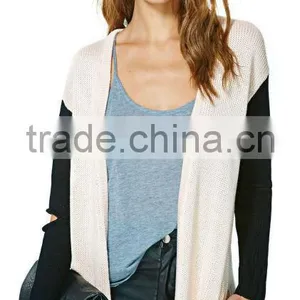 Womens Sweater Plain Knit Cardigan Without Buttons thumbnail-3