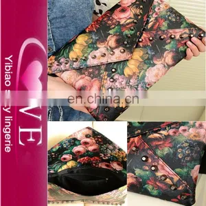 Flower Printing Envelop Shape Women Clutch Bags Lady Handbag thumbnail-1