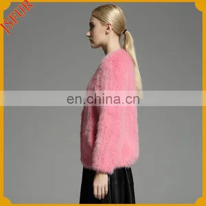 2016 Fashion Top Quality Women Warm Rabbit Fur Coat thumbnail-3