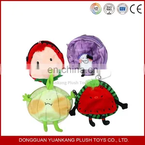 Cartoon Vegetable Series Plush Pocket Money Bag for Kids thumbnail-1