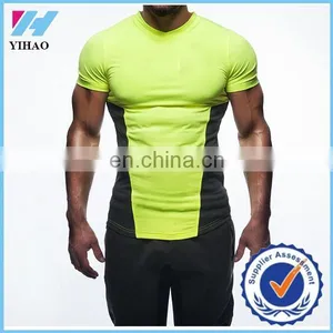 Yihao Trade Assurance Men's Gym Short Sleeve Muscle Fitness Bodybuilding T-shirt thumbnail-1