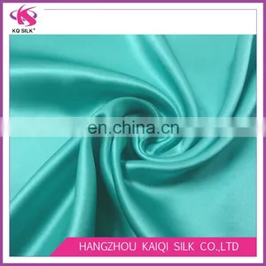 Hot Sale Chinese Silk Satin 100% Silk Charmeuse Fabric Blue Teal Plain Dyed Silk Satin Fabric for Dress | Kaftan 2017 thumbnail-2