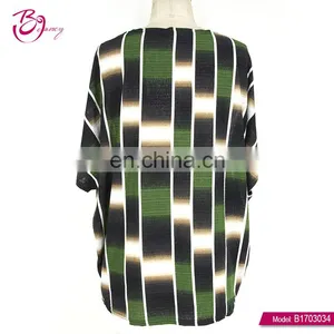 Crew Neck Latest Design Summer Wholesale Tunic Female Tops thumbnail-2