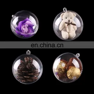 5 PCS Transparent Christmas Ball Hollow Plastic Sphere Ball Shaped Eternal Flower Ball Wedding Gift thumbnail-6