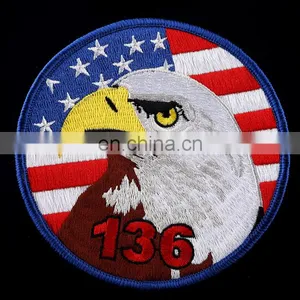 Eagle Embroidery Woven Patch Custom Logo and Size Available thumbnail-1