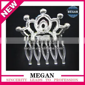 High Quality Latest Girls Hair Clips Kids Tiara Crown Combs Wholesale thumbnail-2