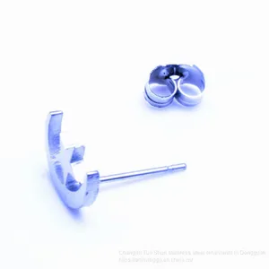 Foreign Trade Accessories, Moon and Stars, Body Piercing Stainless Steel Bow Tie Earrings Wholesale thumbnail-4