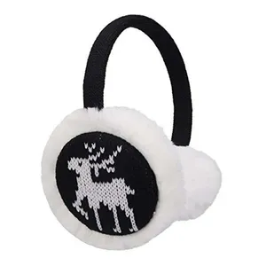 Women Girl Winter Warm Knit Faux Fur Ear Warmer Earmuff Adjustable Washable thumbnail-1