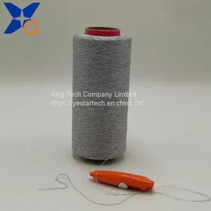 Black Carbon Inside Conductive Filaments 40D Intermingling With White Polyester DTY 150D Dyeable Touchscreen Gloves Winter-XTAA037 thumbnail-1
