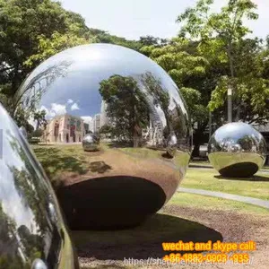 Outdoor Metal Ball Sculpture Customized Exquisite Auto Paint Spraying In Various Colors thumbnail-1
